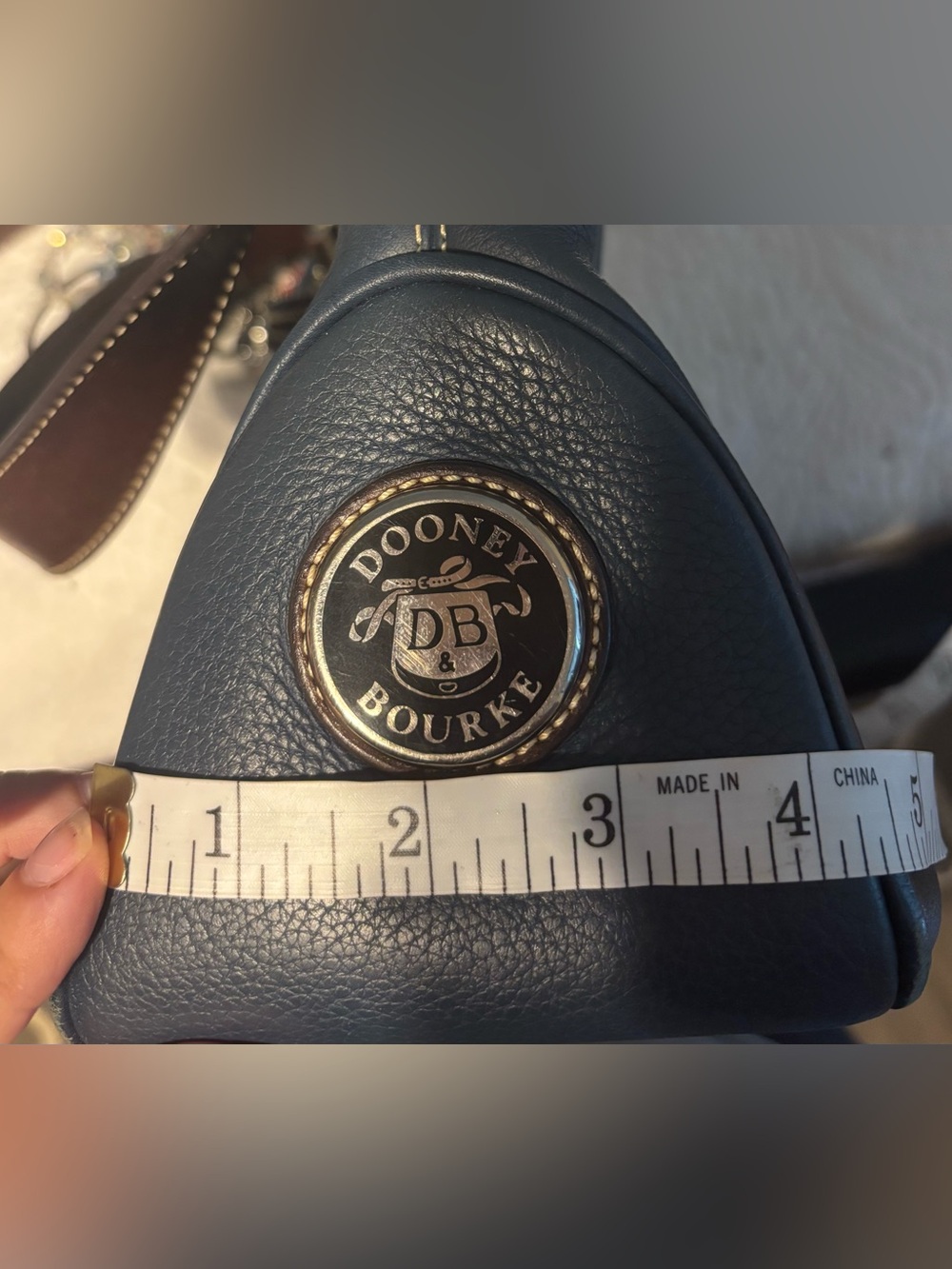 Vintage Dooney & Bourke Navy Shoulder Bag - Picture 3 of 16